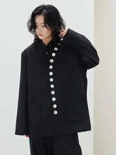 Women's Luxe Mandarin Button Blazer | HEYFANCYSTYLE